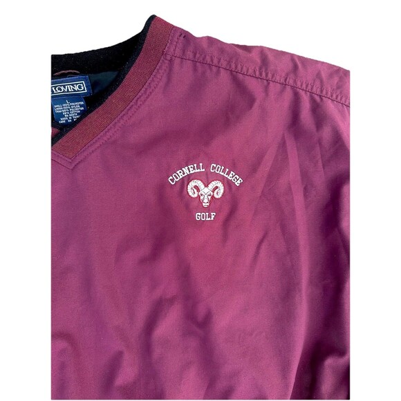 Vintage 90’s Cornell College Golf Windbreaker Pullover - Picture 3 of 6